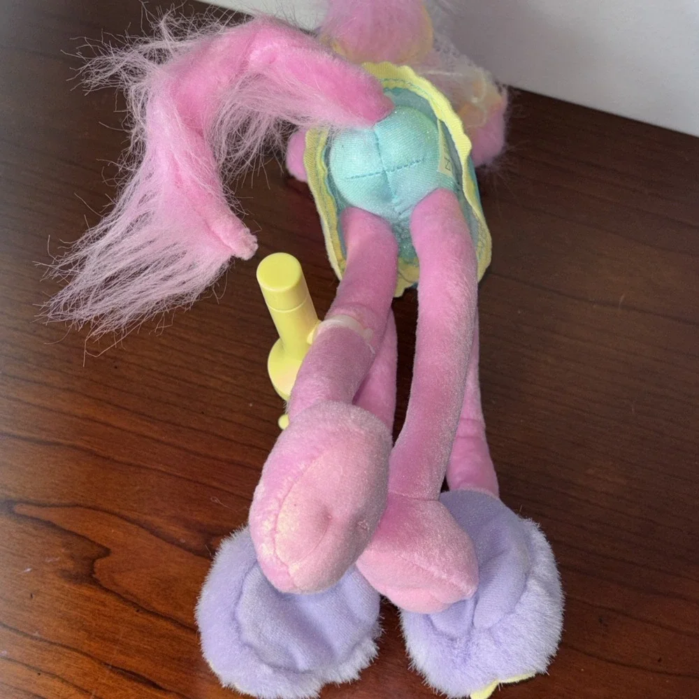 Vintage 2001 Mattel Barbie Pose Me Pink Poodle Pet Dog Plush Toy 3541WC